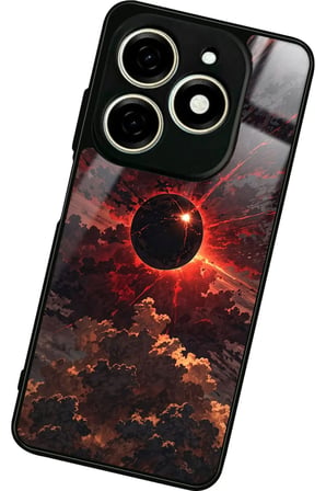 Infınıx Smart 8 Pro Uyumlu Soyut Sanat Tasarımlı Parlak Silikon Kılıf