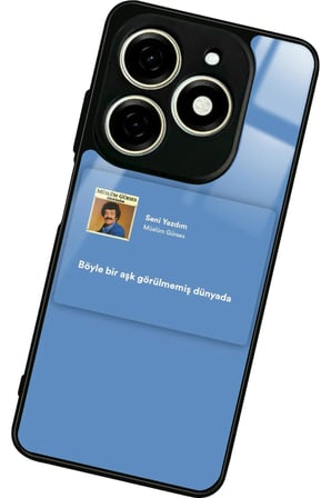 Infınıx Smart 8 Pro Uyumlu Müslüm Gürses Şarkı Sözü Tasarımlı Parlak Silikon Kılıf