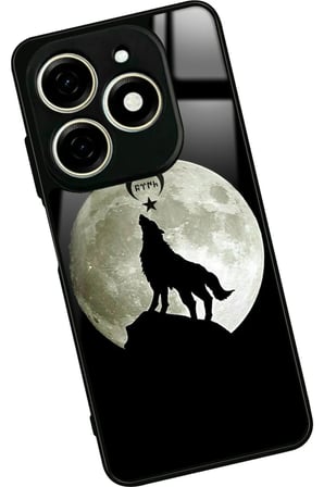 Infınıx Smart 8 Pro Uyumlu Bozkurt Tasarımlı Parlak Silikon Kılıf