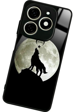 Infınıx Smart 8 Pro Uyumlu Bozkurt Tasarımlı Parlak Silikon Kılıf