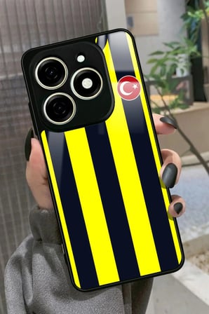 Infınıx Smart 8 Pro Uyumlu Futbol Takımı Tasarımlı Parlak Silikon Kılıf