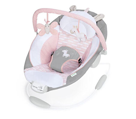 Ingenuity  Titreşimli, Oyuncak Barlı ve Sesli, 0-6 Ay Ana Kucağı Pink