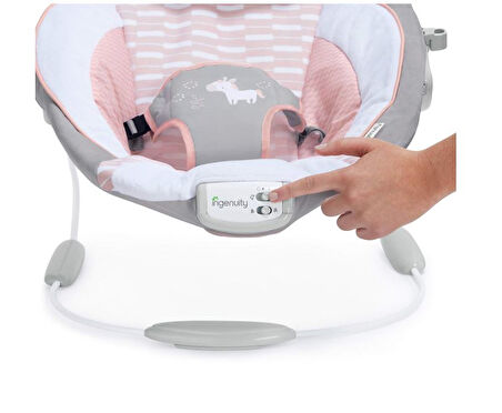 Ingenuity  Titreşimli, Oyuncak Barlı ve Sesli, 0-6 Ay Ana Kucağı Pink