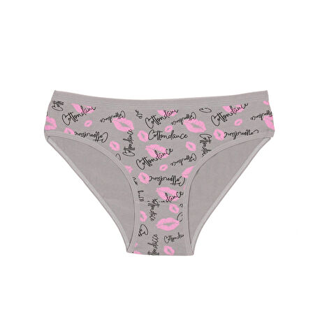 Pamuklu Elastan Kadın Külot 3’lü Paket Klasik Kesim Penye Kumaş Desenli