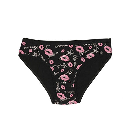 Pamuklu Elastan Kadın Külot 3’lü Paket Klasik Kesim Penye Kumaş Desenli