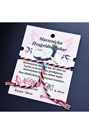 Marteniçka Model 2, 1 Adet Bileklik, Boncuk Turkuaz Renk