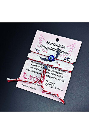 Marteniçka Model 3, 2 Adet Bileklik, Boncuklar Lacivert Renk