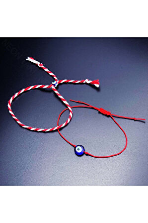 Marteniçka Model 3, 2 Adet Bileklik, Boncuklar Lacivert Renk