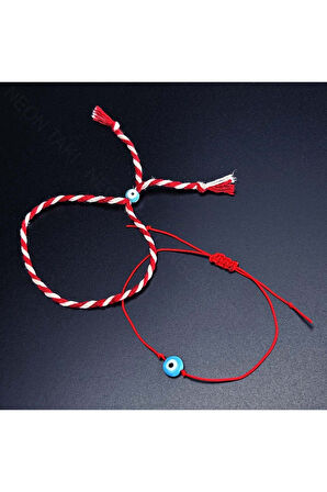 Marteniçka Model 4, 2 Adet Bileklik, Boncuklar Turkuaz Renk