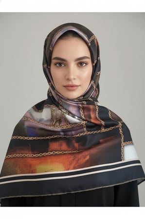 halka zincir desenli soft eşarp desen 1 renk 10