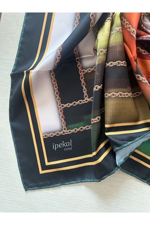 halka zincir desenli soft eşarp desen 1 renk 2