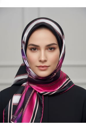 halka zincir desenli soft eşarp desen 1 renk 3