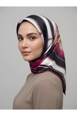 halka zincir desenli soft eşarp desen 1 renk 3