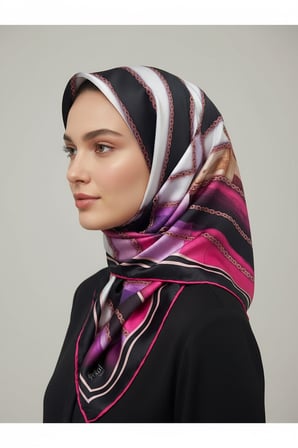 halka zincir desenli soft eşarp desen 1 renk 3