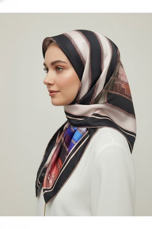halka zincir desenli soft eşarp desen 1 renk 4
