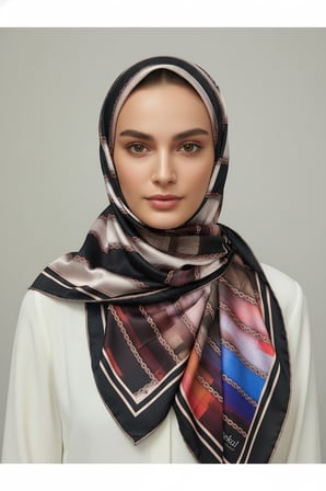 halka zincir desenli soft eşarp desen 1 renk 4