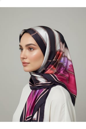 halka zincir desenli soft eşarp desen 1 renk 5