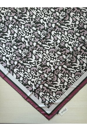 Trend Dijital Baskı  Batik Desenli Royan Eşarp Desen 3 Renk 1