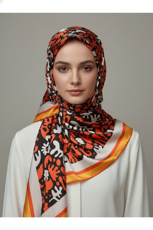 ipekal trend dijital baskı batik desenli royan eşarp desen 3 renk 10