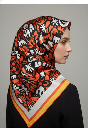 ipekal trend dijital baskı batik desenli royan eşarp desen 3 renk 10
