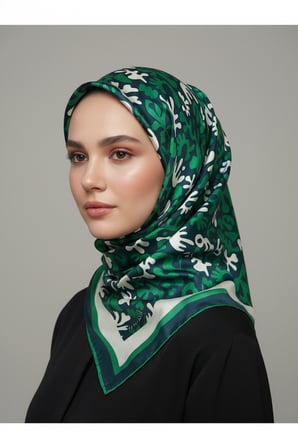 Trend Dijital Baskı  Batik Desenli Royan Eşarp Desen 3 Renk 3