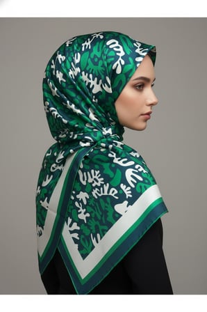 Trend Dijital Baskı  Batik Desenli Royan Eşarp Desen 3 Renk 3