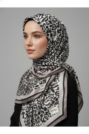 Trend Dijital Baskı  Batik Desenli Royan Eşarp Desen 3 Renk 4