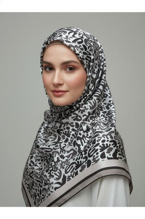 Trend Dijital Baskı  Batik Desenli Royan Eşarp Desen 3 Renk 4