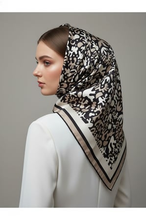 Trend Dijital Baskı  Batik Desenli Royan Eşarp Desen 3 Renk 5