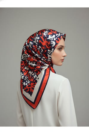 Trend Dijital Baskı  Batik Desenli Royan Eşarp Desen6