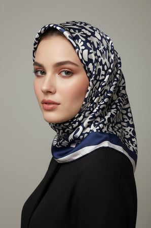 Trend Dijital Baskı  Batik Desenli Royan Eşarp Desen 3 Renk 7