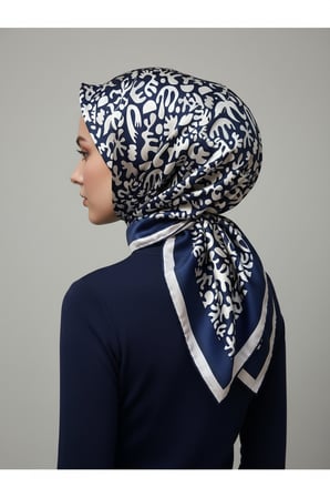 Trend Dijital Baskı  Batik Desenli Royan Eşarp Desen 3 Renk 7