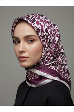 Trend Dijital Baskı  Batik Desenli Royan Eşarp Desen 3 Renk 8