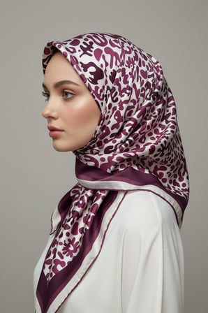 Trend Dijital Baskı  Batik Desenli Royan Eşarp Desen 3 Renk 8