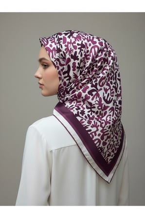 Trend Dijital Baskı  Batik Desenli Royan Eşarp Desen 3 Renk 8