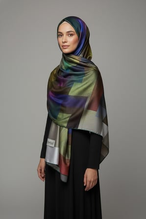 trend dijital baskı  batik dikdörtgen desenli royan eşarp desen 4 renk 10