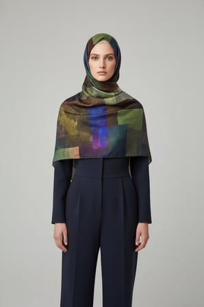 trend dijital baskı  batik dikdörtgen desenli royan eşarp desen 4 renk 10