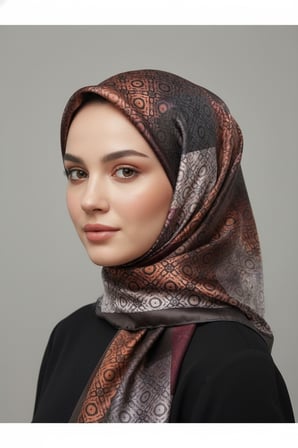 trend dijital baskı  batik dikdörtgen desenli royan eşarp desen 4 renk 5