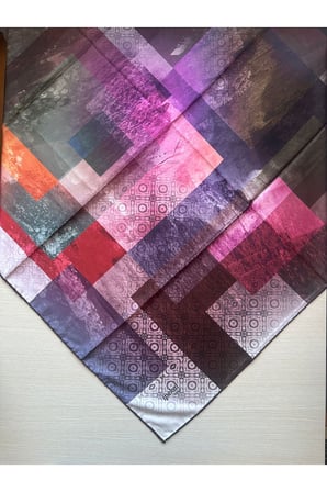 Trend Dijital Baskı  Batik Dikdörtgen Desenli Royan Eşarp Desen 4 Renk 7