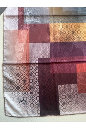 Trend Dijital Baskı  Batik Dikdörtgen Desenli Royan Eşarp Desen 4 Renk 8
