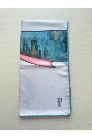 çiçek desenli twill eşarp desen 2 renk 1