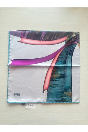 çiçek desenli twill eşarp desen 2 renk 1