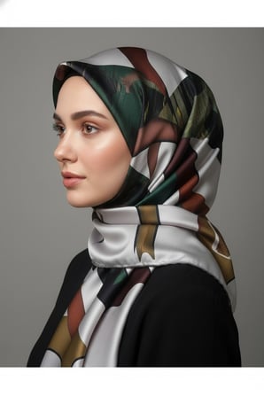 çiçek desenli twill eşarp desen 2 renk 2
