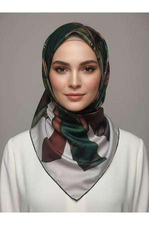 çiçek desenli twill eşarp desen 2 renk 2