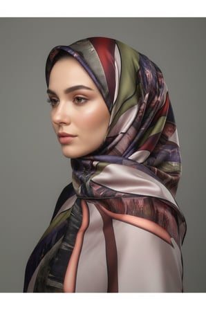 çiçek desenli twill eşarp desen 2 renk 6