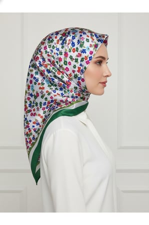 İpekten Exclusive Çiçek Desenli Pamuklu Şal 180x70