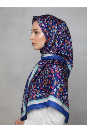 İpekten Exclusive Çiçek Desenli Pamuklu Şal 180x70
