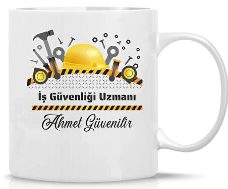 İş Güvenliği Uzmanı Kişiye Özel Baskılı Kupa Bardak