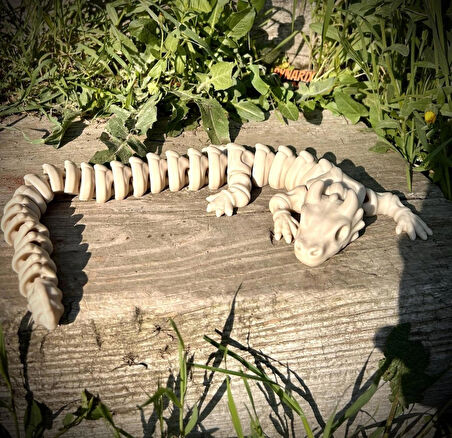 Ejderha - İskelet Boynuzlu Ejderha💀🐉 3D Hareketli Organik Oyuncak - Model XL Versiyon Dev Boy