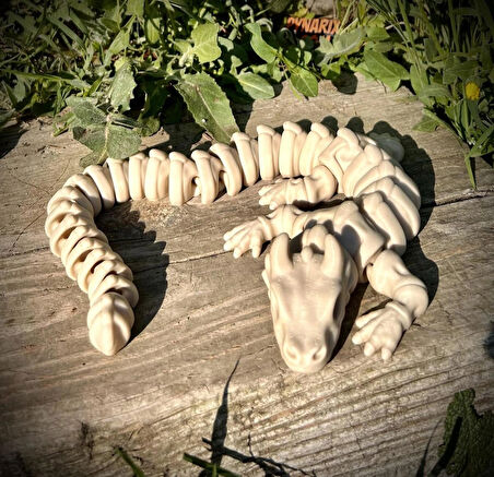 Ejderha - İskelet Boynuzlu Ejderha💀🐉 3D Hareketli Organik Oyuncak - Model XL Versiyon Dev Boy